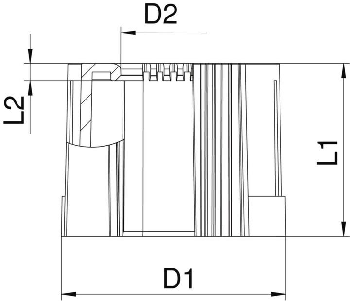 Produktbild OBO Bettermann 129 TB M16 LGR Rohrendtülle teilbar metrisch PE RAL7035 2047812