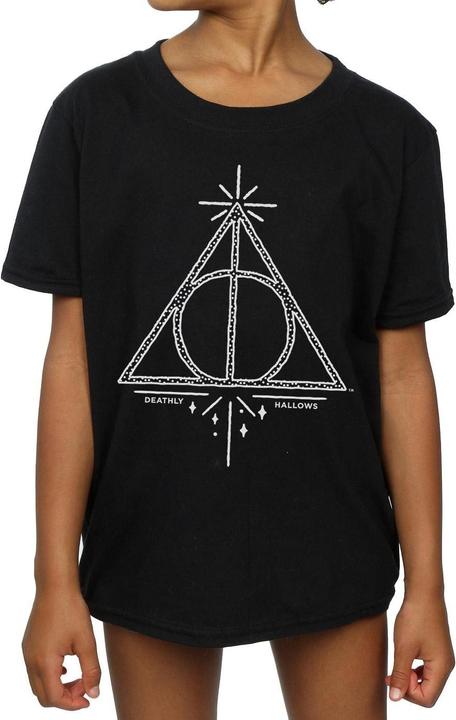 Actual product image Girls Deathly Hallows Symbol Cotton T-Shirt (152, 158)