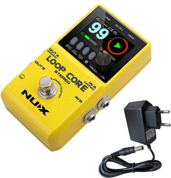 Produktbild NUX Loop Core Stereo Effektgerät Looper-Pedal mit Netzteil (Bass, Gitarre)