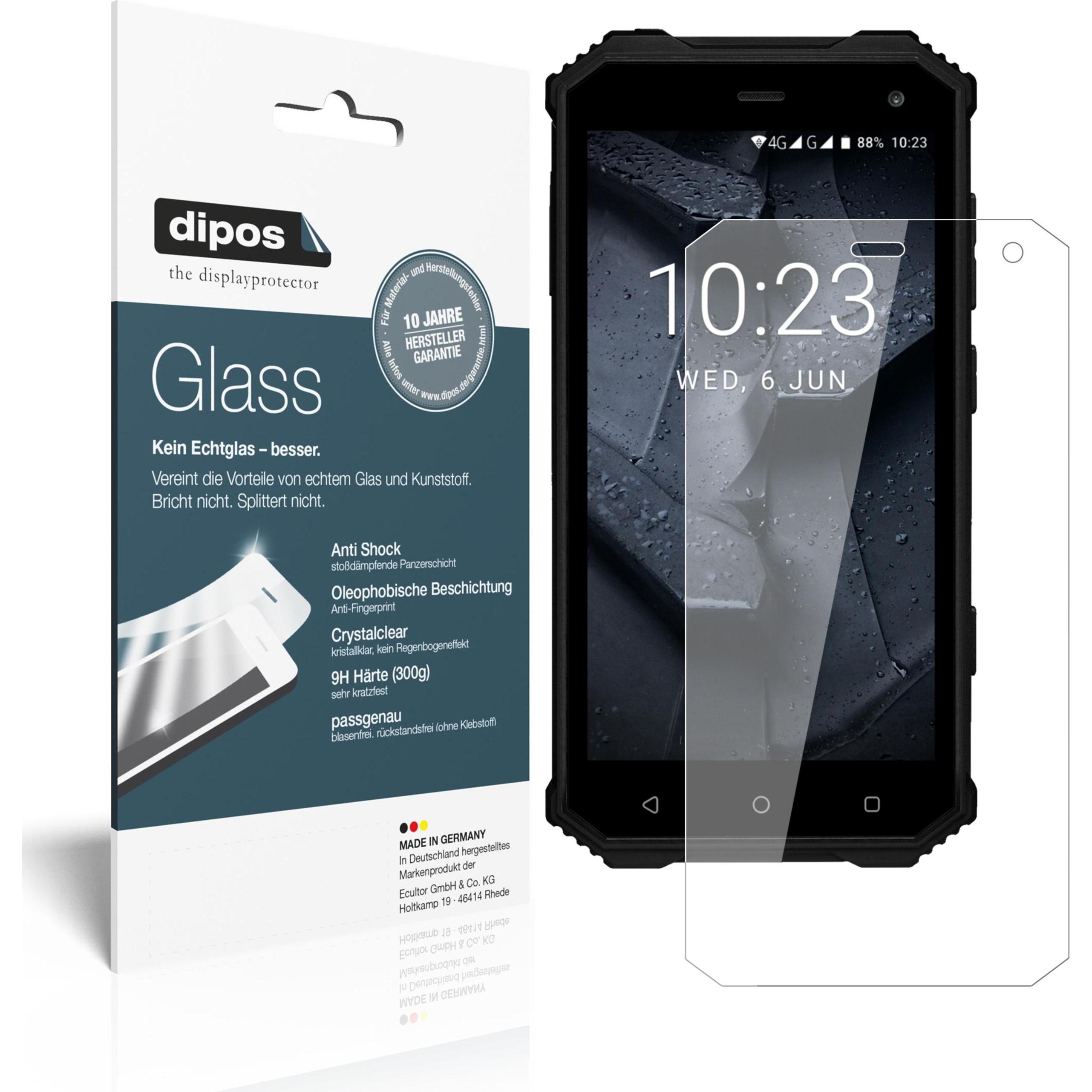 Dipos Displayschutz Anti-Shock (1 Stück, Prestigio Muze G7), Smartphone Schutzfolie, Transparent