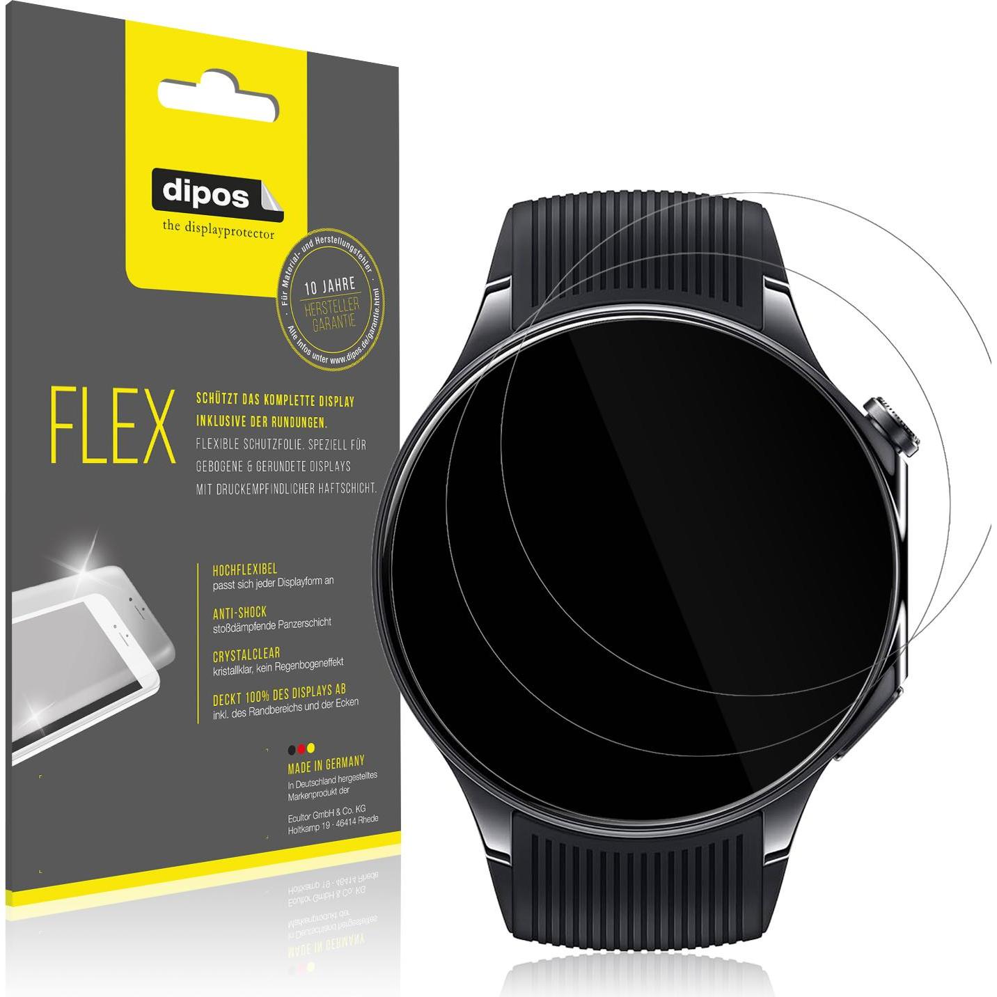 Dipos 3D Full Cover Schutzfolie, Smartwatch Schutzfolie, Transparent