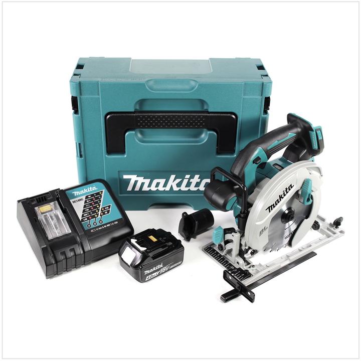 Actual product image Makita DHS 680 RM1J 18V Sega circolare a batteria Ø 165mm in valigetta Makpac + 1x Batteria BL1840 4