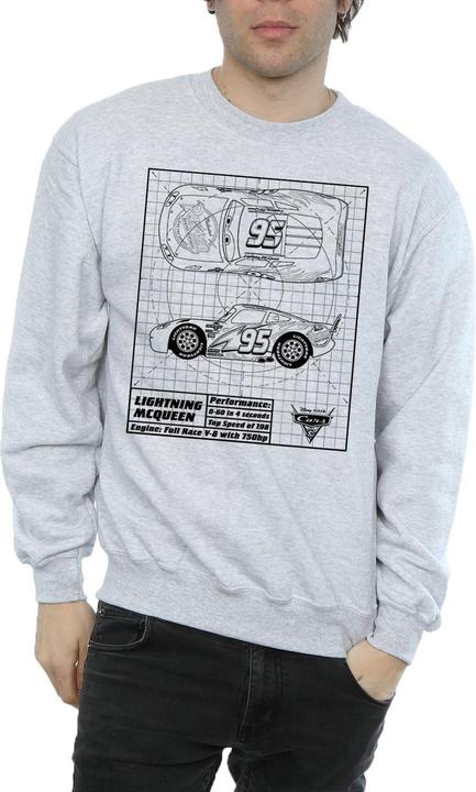 Produktbild Disney Cars Lightning McQueen Blueprint Sweatshirt (XL)