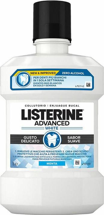 Immagine prodotto Listerine Collutorio sbiancante avanzato al gusto delicato da 1 litro (1000 ml, Collutorio)