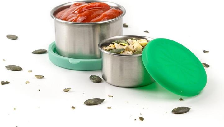 Lekkabox Dipper 2er Set auslaufsichere, Edelstahl Mini Behälter - Mint