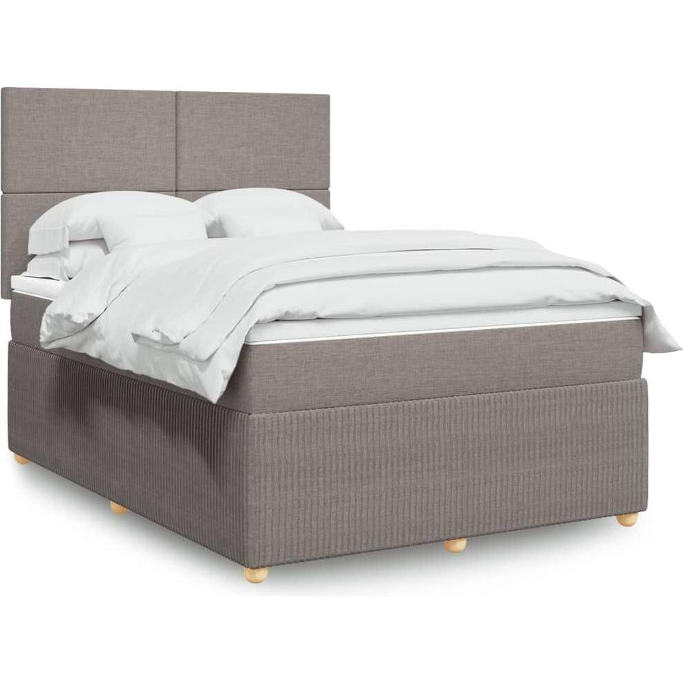 VidaXL, Bett, Bo x springbett mit Matratze 160 x 200 cm Stoff (160 x 200 cm)