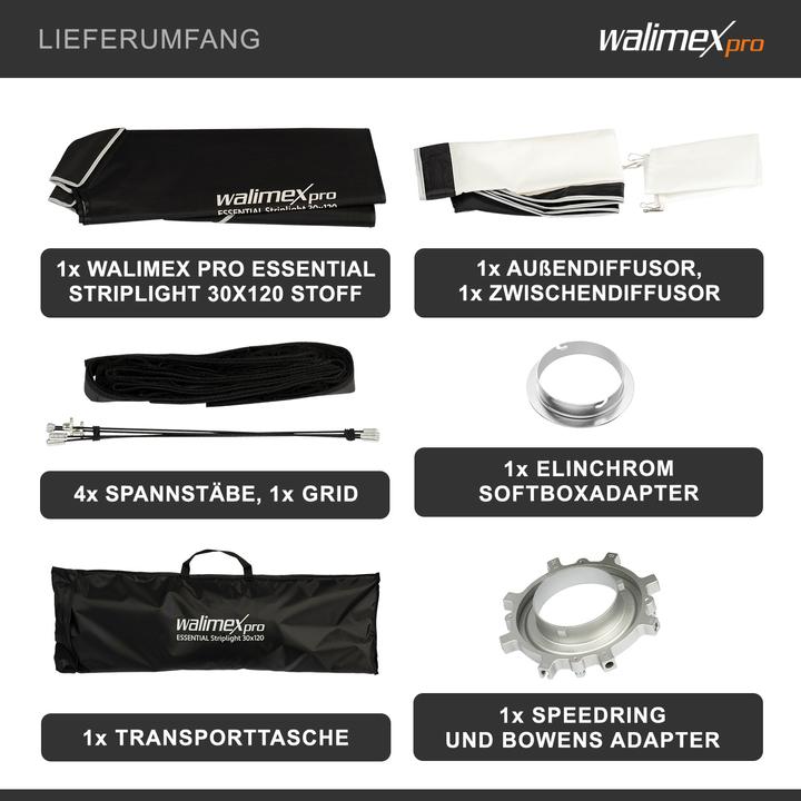 Actual product image Walimex pro Essential Striplight 30x120 Elinchrom (Soft boxes)