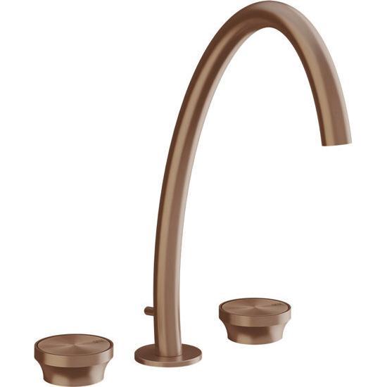 Gessi, Badarmatur, Origini 3-Loch Waschtischarmatur, hohe Version, mit Ablaufgarnitur, Ausladung 231mm