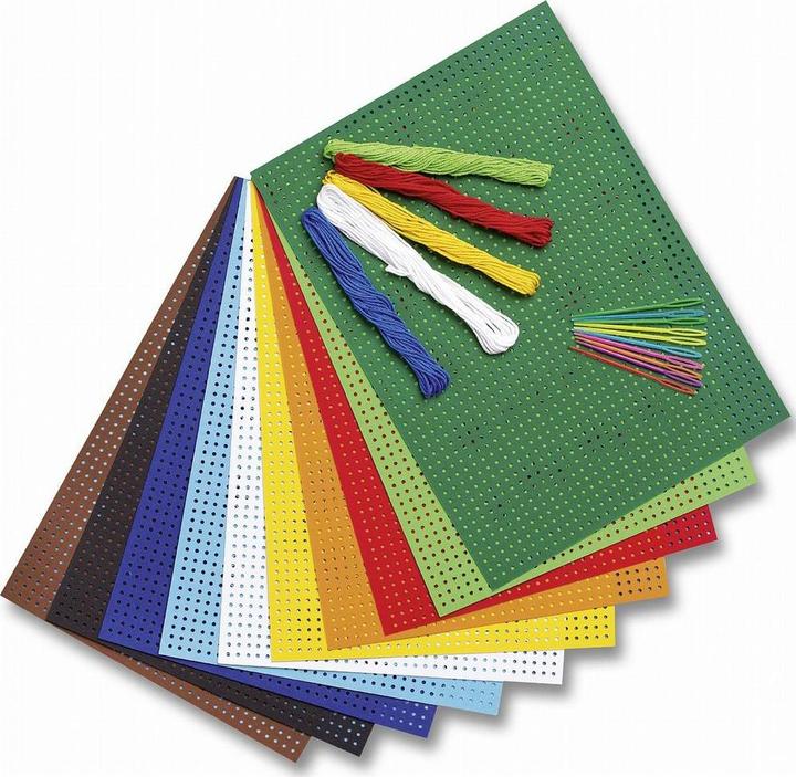 Produktbild Folia Stickkarton MIX BUNT 175x245 cm 10 Blatt (300 g/m², 10x)