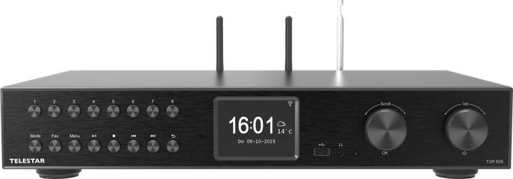 Telestar TOP 500 sw HiFi-Tuner 43cm,Internet/DAB+/UKW,Streaming,BT,HM (Tuner radio)
