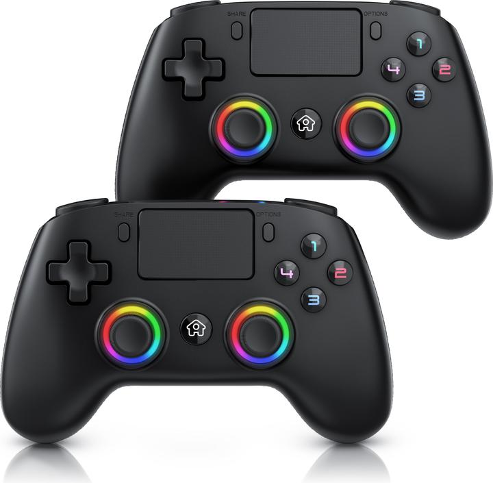 CSL 2x Controller Bluetooth Playstation 4, 13 Tasten, Akku Analogsticks, Dual Vibration, Touchpad (PC, PS4, PS4 Pro)