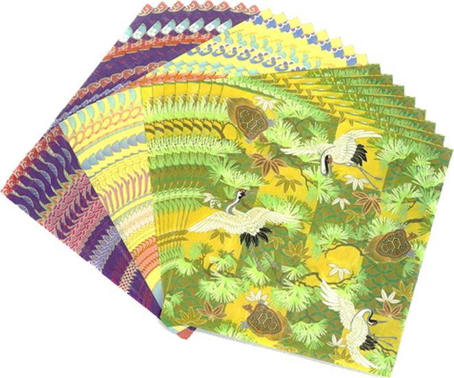 Actual product image Kamiiso Origami Washi Paper Chiyogami, 3 patterns (24x)
