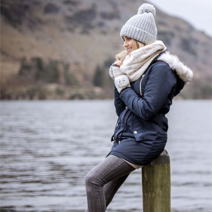 Actual product image Heat Holders Thermo Fleece Norwegermuster Fingerlose Fäustlinge (One size)