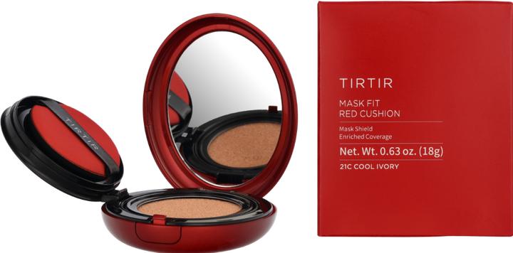 Actual product image TirTir Mask Fit Red Cushion Foundation - Full Coverage, Weightless, Skin Fit (#21C Cool Ivory)