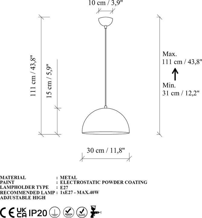 Produktbild Opviq Kure Chandelier (E27)