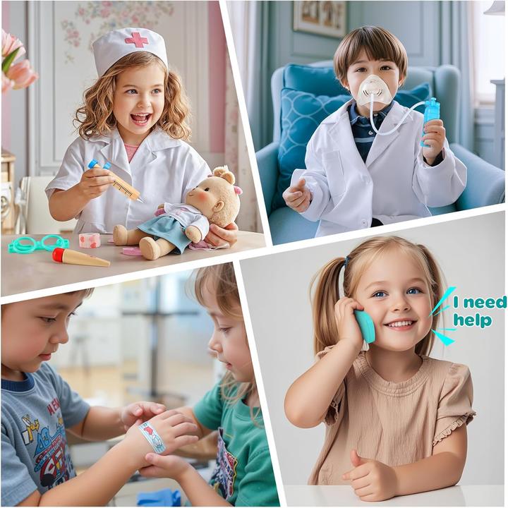 Actual product image Perbabe 39-teiliges Arztkoffer-Spielset mit Stethoskop