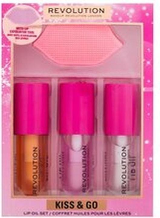 Actual product image Makeup Revolution Kiss & Go Lip Oil Set