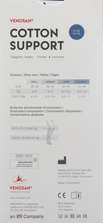 Produktbild Venosan COTTON SUPPORT Socks A-D M white (M)