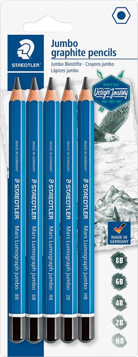 Actual product image Staedtler Pencil 'Mars Lumograph jumbo Design Journey' (5.30 mm, 5 x)