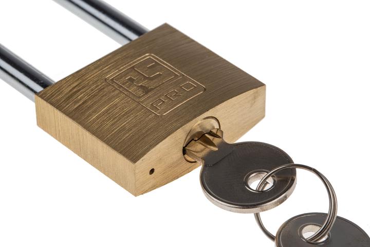 Produktbild RS PRO Solid Brass Long Shacke Padlock 40 mm