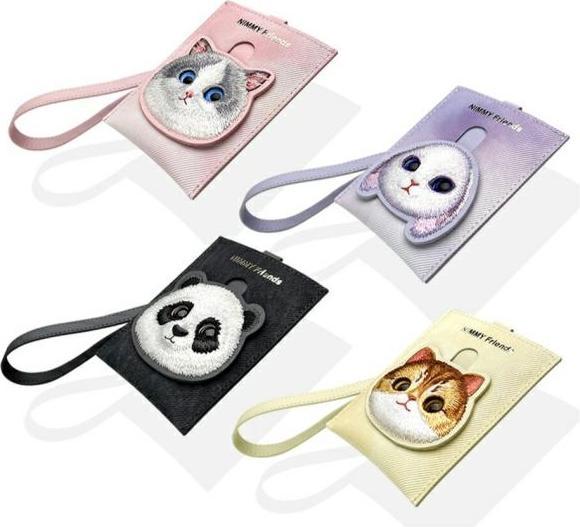 Actual product image iLike Nimmy card wallet pink Big Eyed Pet 2.0 Cat