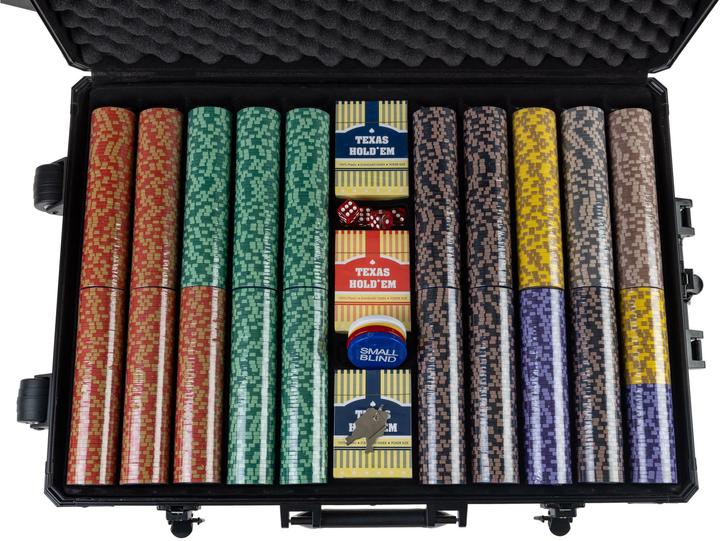 Produktbild FTM Poker Set PRO 1000 Chips Black Edition (2 - 10 Spieler)