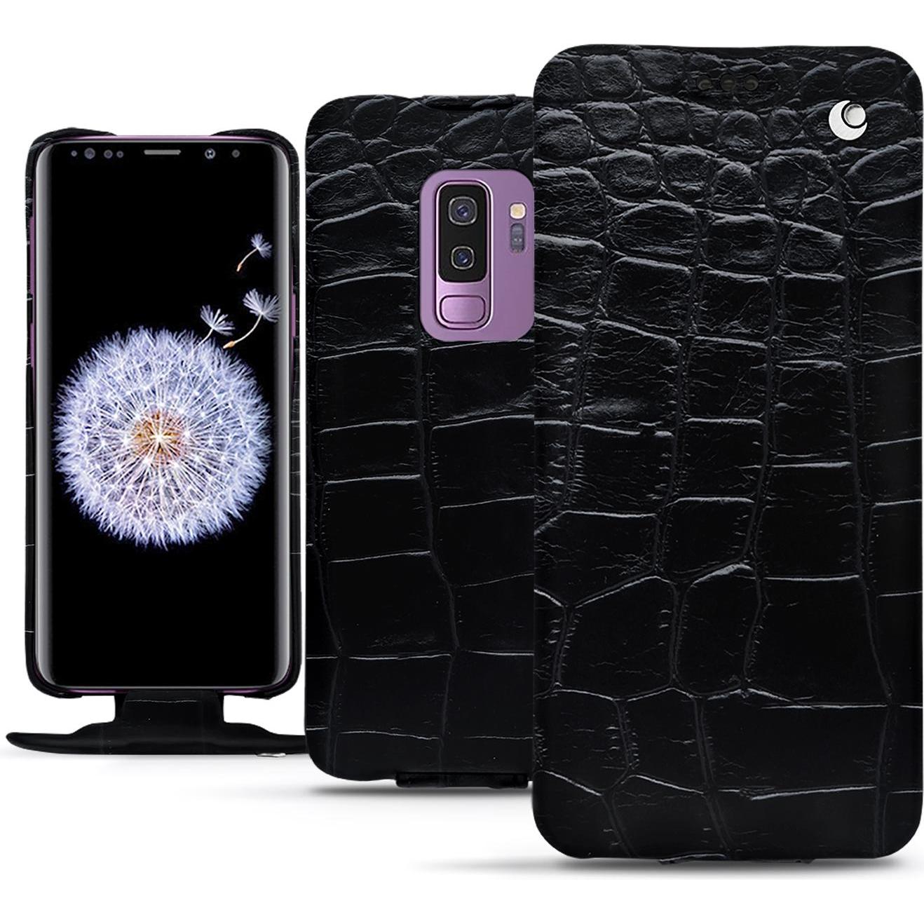 Thumbnail - Noreve Lederschutzhülle vertikal (Samsung Galaxy S9+), Smartphone Hülle, Schwarz