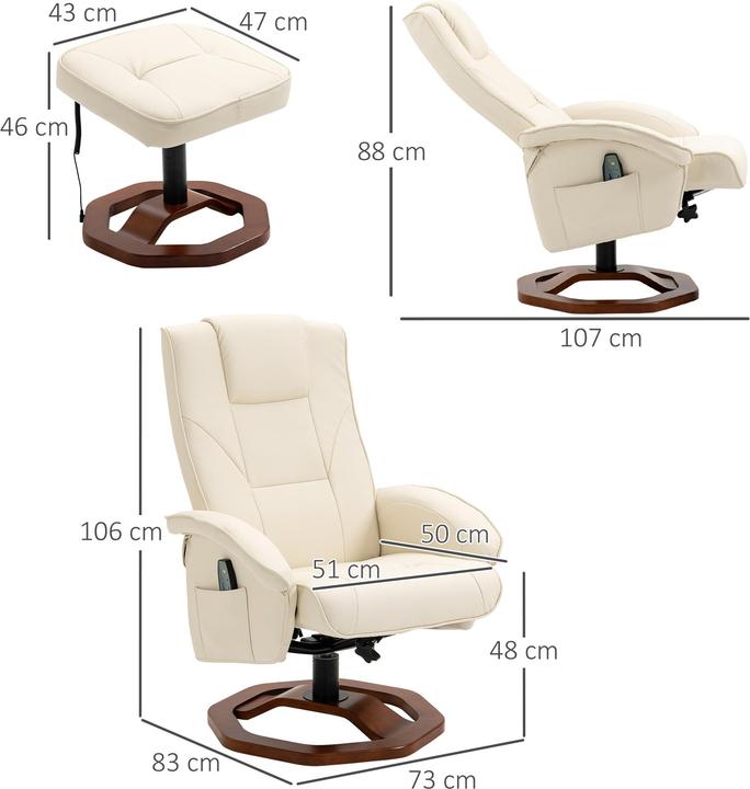 Produktbild Jamb Massagesessel mit Fussstütze