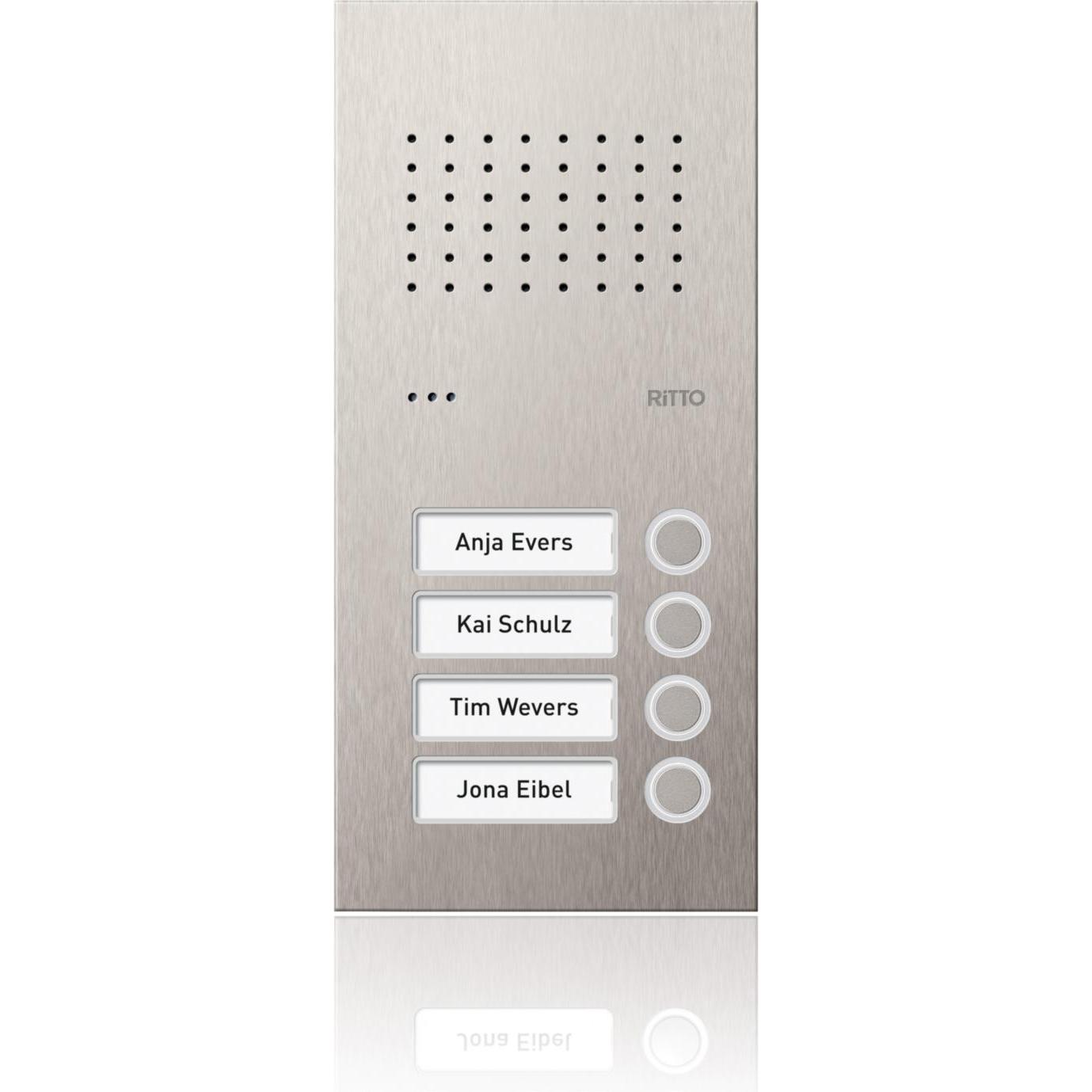 Ritto, Klingel + Türsprechanlage, Electric Türstation Acero Pur 4WE