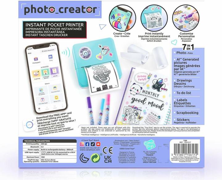 Image du produit Canal Toys Instant Pocket Printer (USB-C)