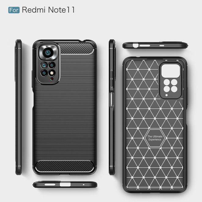 Produktbild MU Style Carbon Fiber TPU Softcase Series (Xiaomi Redmi Note 11, Xiaomi Redmi Note 11S)