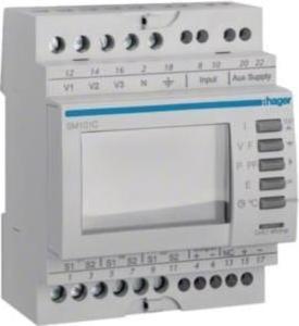 Actual product image Hager HAG SM101C multimeter for top hat rail with RS485