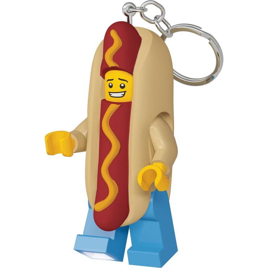Thumbnail - Euromic, Schlüsselanhänger, Lego Hot Dog Man, Gelb, Blau, Rot, Beige