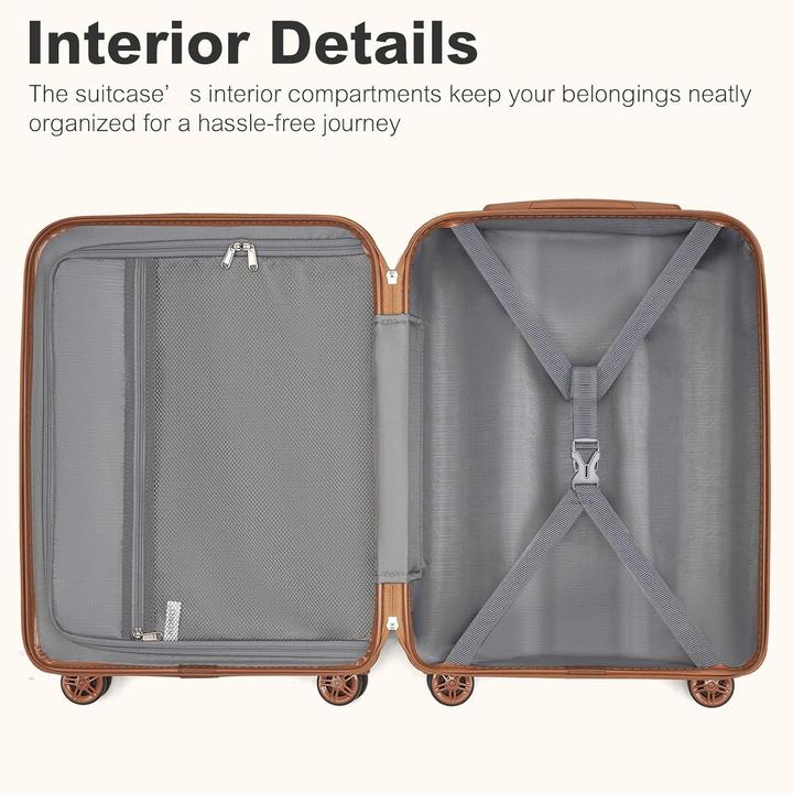 Image du produit Kono 3-teiliges Kofferset mit TSA-Schloss