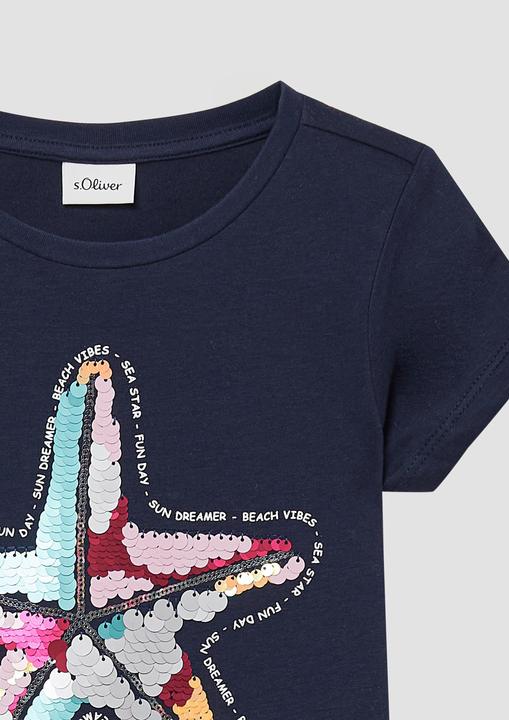 Actual product image S.Oliver T-Shirt T-Shirt im A-Shape mit Wendepailletten (104, 110)