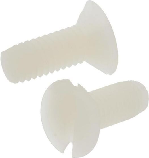 Actual product image RS PRO Slotted countersunk head screws, M6 x 16mm Nylon (100 Screws per piece)