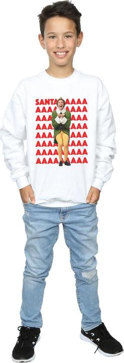 Actual product image Elf Boys Buddy Santa Scream Sweatshirt (116)