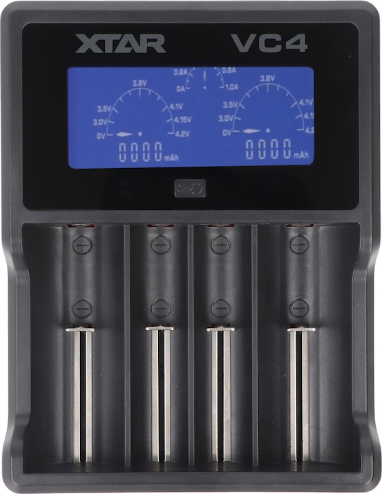 Produktbild AccuCell Panasonic 18650 Li-ion Akku und 4fach Li-ion Schnell-Ladegerät (1 Stk., 18650, 3400 mAh, Ladegerät inkl. Akku)
