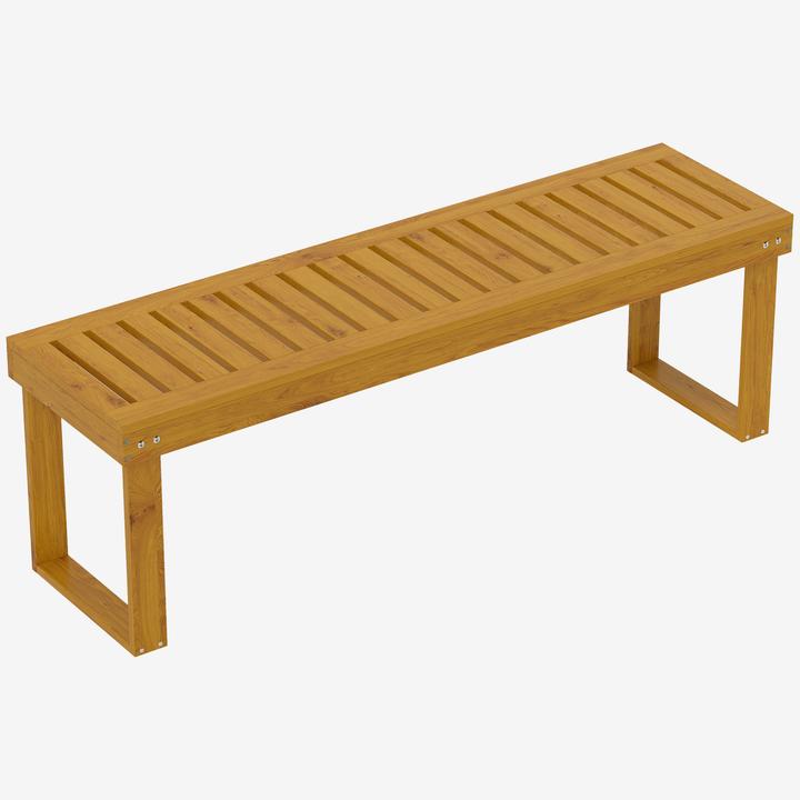 Produktbild Outsunny Gartenbank Kiefernholz Teak
