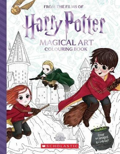Actual product image Harry Potter: Magical Art Colouring Book (English, Cala Spinner, Violet Tobacco, 2022)