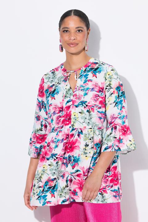 Produktbild Miamoda Bluse, A-Linie, Blumenmuster, Volants (48)