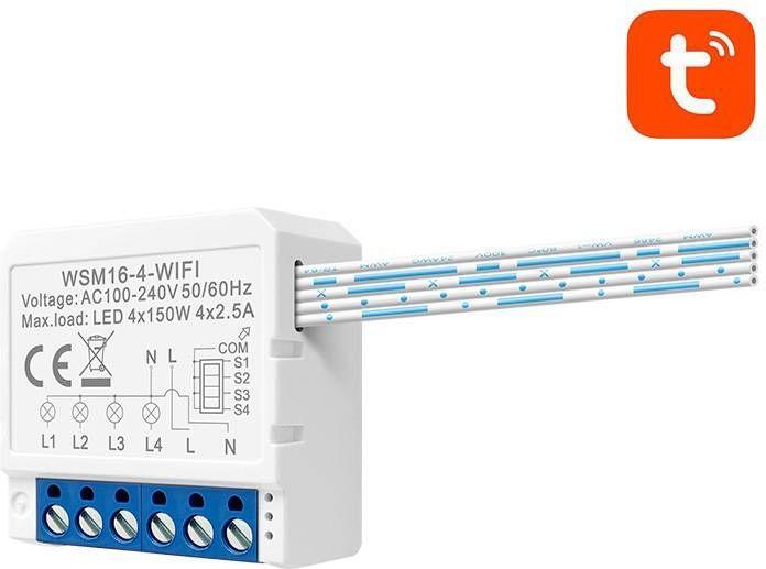 Image du produit Avatto Module de commutation intelligent WiFi WSM16-W4 TUYA (Actionneur de commutation)