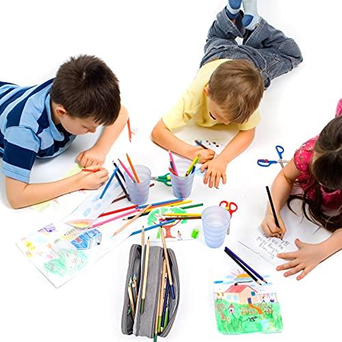 Produktbild Only-Bags.Store Federmäppchen, Grosse Kapazität Mäppchen mit 3 Fächern, Federtasche Teenager, Grosse Stifte Etui für