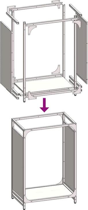 Produktbild vidaXL Brennholzregal