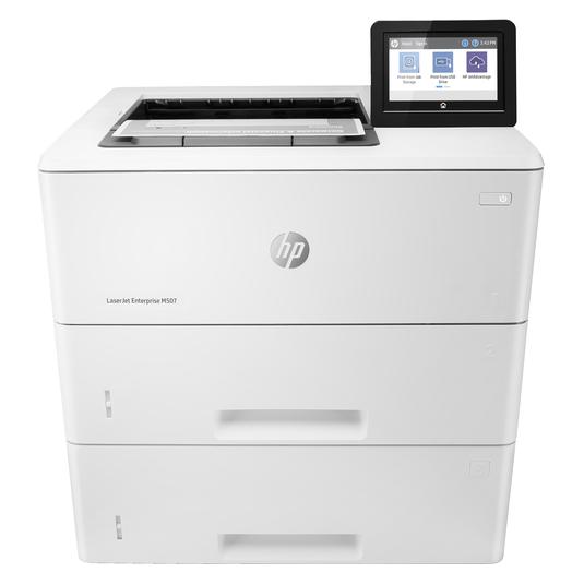 HP M507x LaserJet Enterprise (Laser, Schwarz-Weiss), Drucker, Weiss