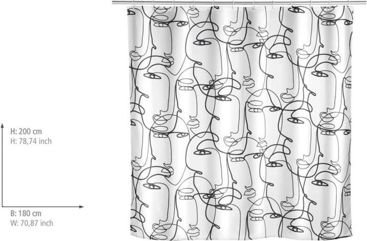 Produktbild Wenko Duschvorhang Faces (180 x 200 cm)