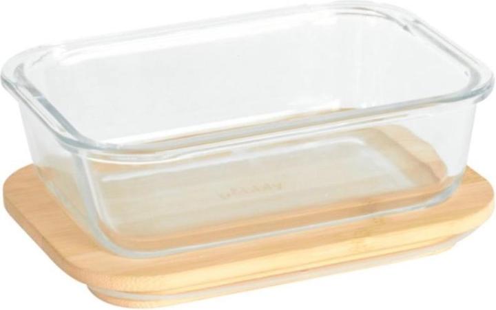 Image du produit Pebbly Glas Vorratsglas mit Bambusd., 65cl, 14.8x10.2 cm (0.65 l)