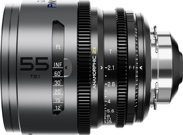 Immagine prodotto Dzofilm Pavo 2x Anamorfico 55mm T2.1 per attacco PL/EF (S35) imperiale - Rivestimento blu (PL)