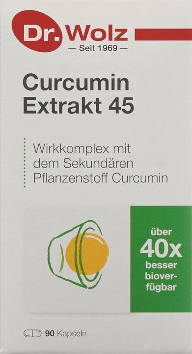 Image du produit Dr. Wolz Curcumin Extrakt 45 Kapsel (90 pièce(s), Capsules, 162 g)