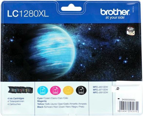 Produktbild Brother LC-1280XLVALBP Value Pack (M, C, Y, BK)